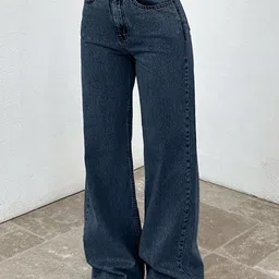 Crazeis Women Comfort Relaxed Fit High-Rise Light Fade Acid Wash Stretchable Jeans-picture-20