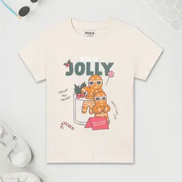 max Boys Printed Round Neck Pure Cotton Casual T-shirt-image-10