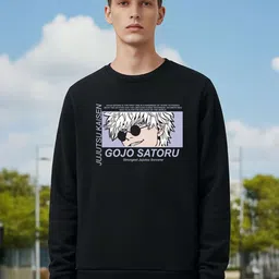 BENNY BROOKS Men Graphic Printed Round Neck Pullover Sweatshirt image 3