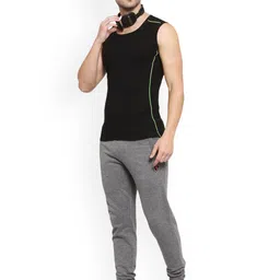 Sporto by Macho Men Pack Of 3 Combed Cotton Innerwear Vests Sprto_1062-B(1)-PkdBL(1)-R(1) image 3