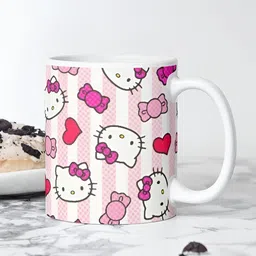 Mr UVD White & Pink Graphic Printed Ceramic Mug 350 ml-picture-36