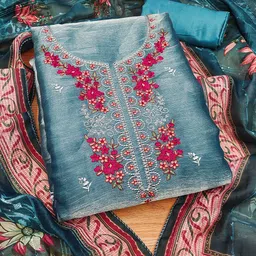 KALINI Embroidered Unstitched Dress Material-image-99