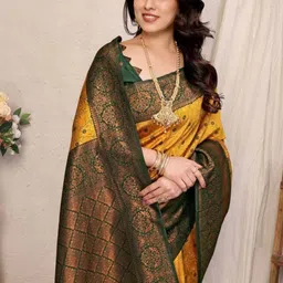 RidhiSidhi Creations Woven Design Zari Art Silk Banarasi Saree image 3