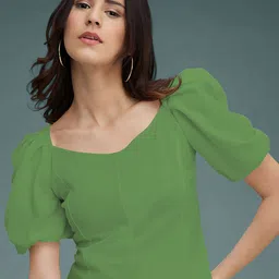 Dream Beauty Fashion Women Sweetheart Neck Puff Sleeves Top-picture-30