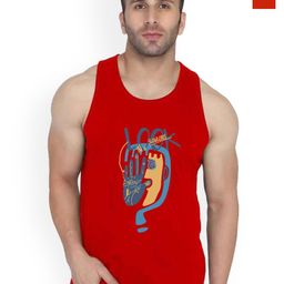 SLOWLORIS Men Pack Of 2 Printed Combed Cotton Gym Vests-picture-46