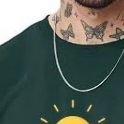 f Gallery Men Printed Drop-Shoulder Sleeves T-shirt image 3