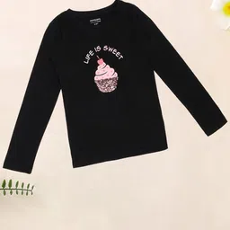 Pantaloons Junior Girls Printed Pure Cotton T-shirt-image-31