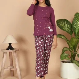 Sweet Dreams Girls Printed Night suit image 1