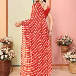 Zili Pure Georgette Leheriya Saree image 2