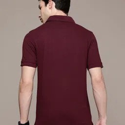 Moda Rapido Men Pack Of 2 Solid Polo Collar Regular Fit Cotton T-shirts image 5