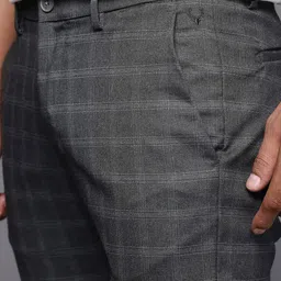 Allen Solly Men Checked Slim Fit Smart Casual Trousers image 2