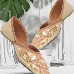 Denill Women Embellished Ethnic Mojaris Flats-picture-17
