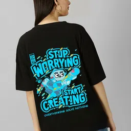 kintu parantu Women Printed Applique T-shirt-image-87