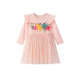 StyleCast x Revolte Girls Embellished Self Design Applique Cotton A-Line Dress-picture-48