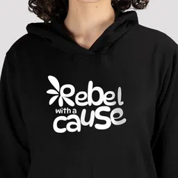 Mad Over Print Women Printed Hooded Sweatshirt image 4