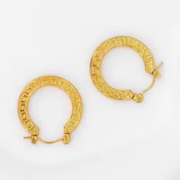 GARNISHA Gold-Plated Circular Hoop Earrings-image-1