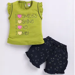 Mars Infiniti Set Of 3 Pure Cotton Girls Printed T-shirt with Skirt-image-10