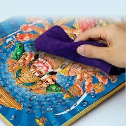 THE NEXT DECOR Blue Glass Religious Wall Paintings image 2