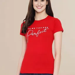 Mast & Harbour Women Typography 3 Printed Applique T-shirt image 5