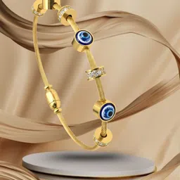 RKB Sales Women Cubic Zirconia Antique Gold-Plated Cuff Bracelet-picture-41