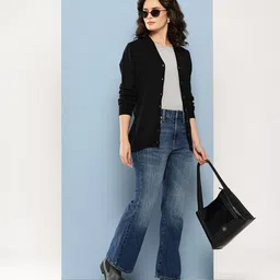 Aarika V-Neck Woollen Cardigan image 3