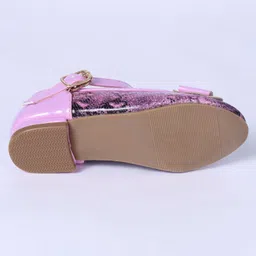 Cute Walk by Babyhug Party Wear Embellished Bellies - Pink image 5