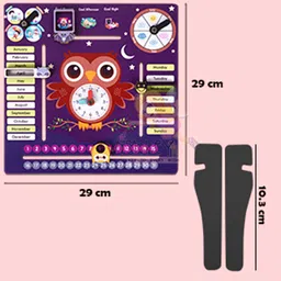 Wishkey Educational Calendar Clock Toy - Multicolor image 5