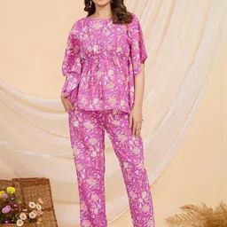 SAME FIT Printed Pure Cotton Tunic & Trousers Co-Ord Set-picture-44