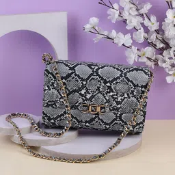 Metro Animal Printed PU Shopper Sling Bag with Bow Detail-picture-33