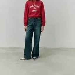 VBEAUTI Women Jean Relaxed Fit High-Rise Light Fade Stretchable Jeans image 3