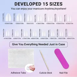 NAILWIND 30-Pcs Reusable Press On Nail- Light Y 15 image 3