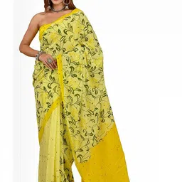 Pinkcity Trade World Yellow Pure Cotton Ikat Sarees-picture-9