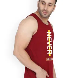 SLOWLORIS Pack Of 2 Graphic Printed Combed Cotton Gym Vests image 3