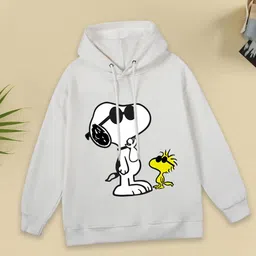 FOREVER FRIDAY Girls Fleece Printed Hooded Sweatshirt-image-1