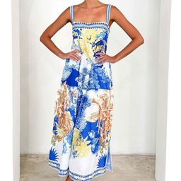 StyleCast x Revolte Women Abstract Printed Shoulder Straps Maxi Dress-picture-2