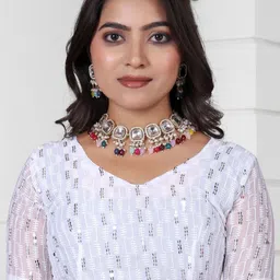 Dream Crushers Embellished Sequinned Pure Georgette Heavy Work Saree image 5