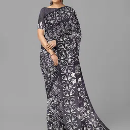 The Chennai Silks Batik Printed Pure Cotton Sungudi Saree-picture-38