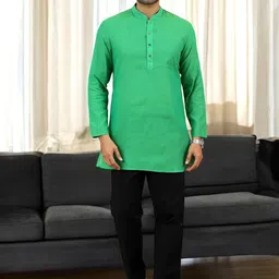 TATTVA Men Geometric Embellished Thread Work Kurta-picture-30