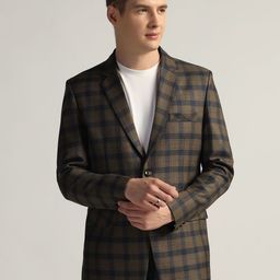 TAHVO Checked Single-Breasted Blazer-picture-43