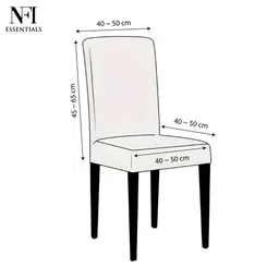 NFI essentials Khaki Self Design Stretchable Chair Cover image 2
