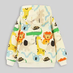 INCLUD Boys Safari Animal Printed Zip-up Hoodie Sweatshirt image 4