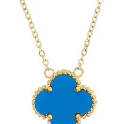 Moon Dust Gold Plated Clover Pendant With Chain image 4