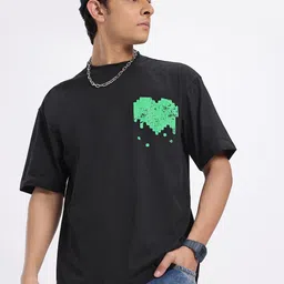 glitchez Graphic Grit Printed Oversized T-shirt-picture-26