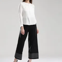 W Women Black Palazzos image 2