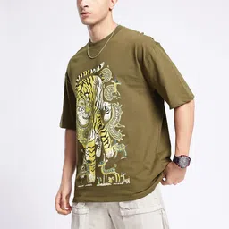 glitchez Downtown Dope Printed Oversized T-shirt image 3