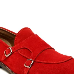 LOUIS STITCH Men Red Suede Monks image 5