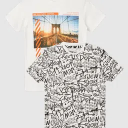 Fame Forever by Lifestyle Boys Pack of 2 Printed T-shirts-picture-22