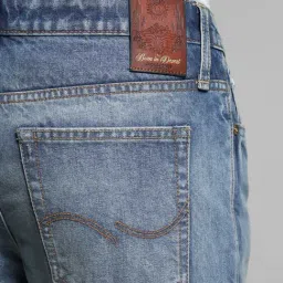 Jack & Jones Blue Cotton Regular Fit Denim Jeans image 5