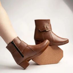 Shoetopia Kids Brown Casual Boots-picture-2