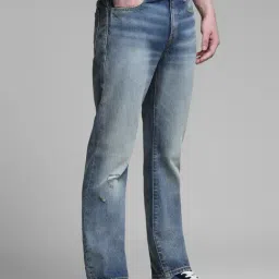 Jack & Jones Blue Cotton Regular Fit Denim Jeans image 3